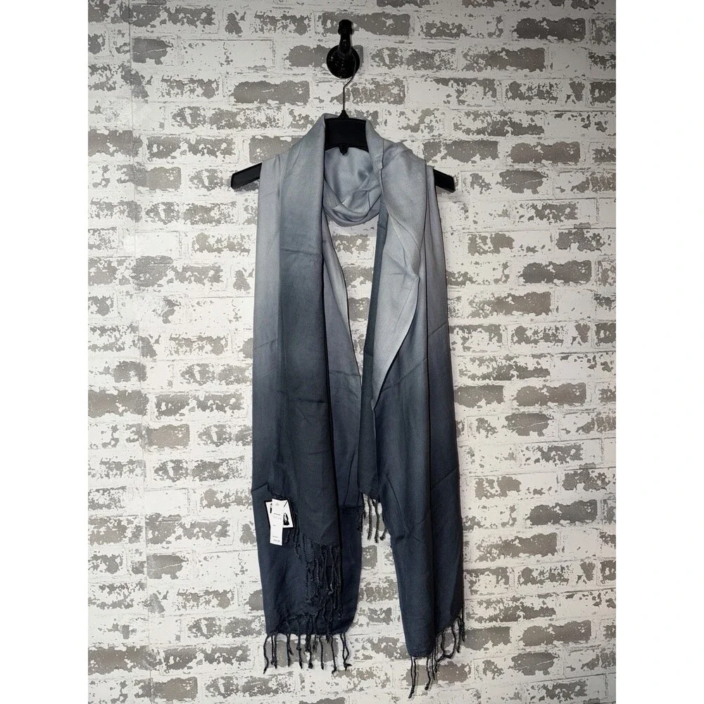NWT! JASMINE by KC Ombre Gradient Gray Color Scarf Shawl Wrap
